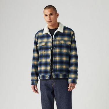 Jaqueta Jeans Levi's® Trucker Sherpa Plaid Type III