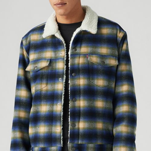 Jaqueta Jeans Levi's® Trucker Sherpa Plaid Type III