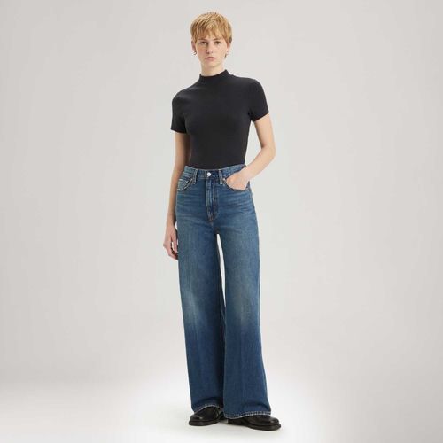 Calça Jeans Levi's® Ribcage Wide Leg Lavagem Escura