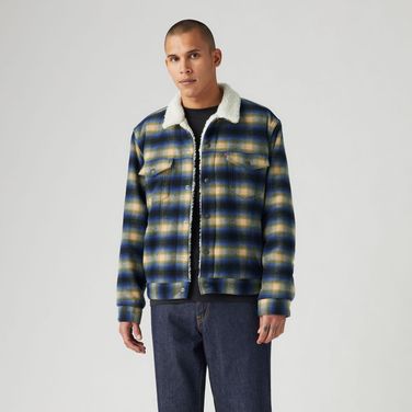 Jaqueta Jeans Levi's® Trucker Sherpa Plaid Type III