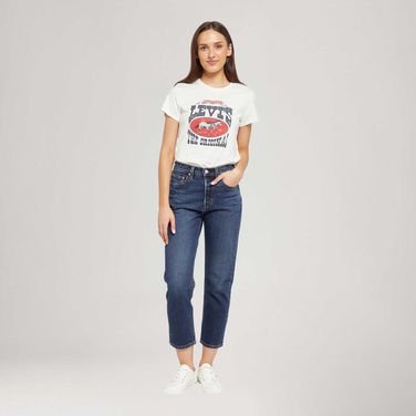 Calça Jeans Levi's® 501® Crop Lavagem Escura