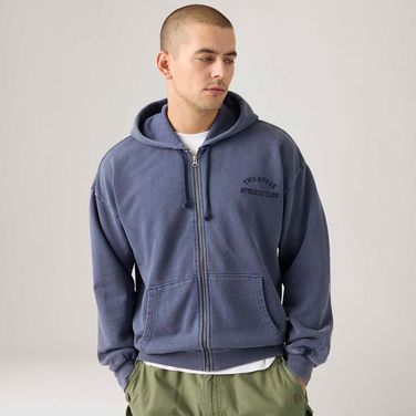 Moletom Levi's® Two Horse com Zípper e Capuz Azul