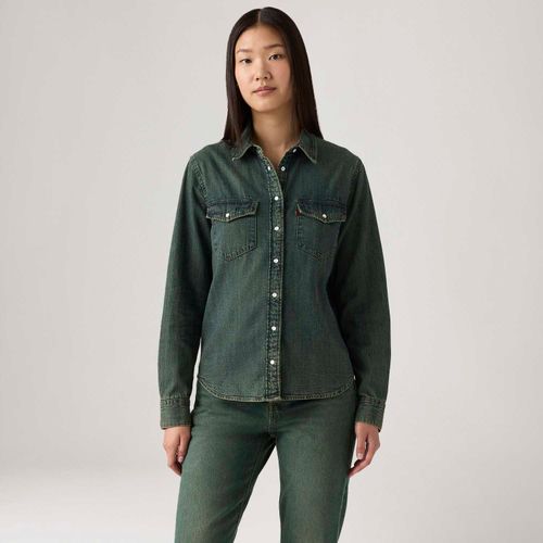 Camisa Jeans Levi's® Iconic Western Lavagem Escura