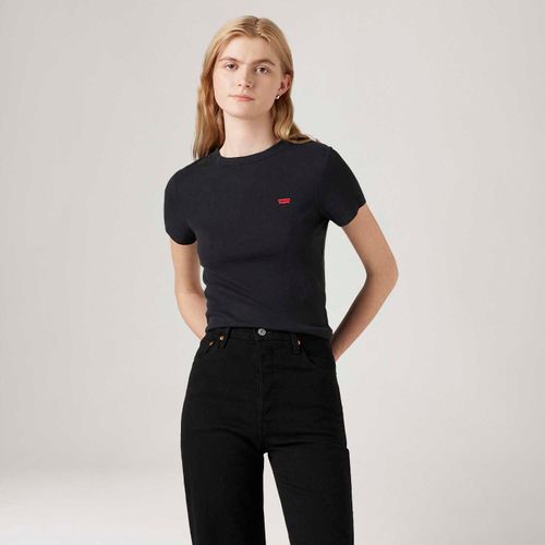 Camiseta Levi's® Essential Sporty Housemark Preta Manga Curta
