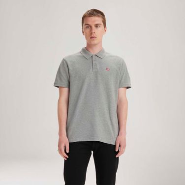 Camisa Polo Levi's® Housemark Cinza Manga Curta