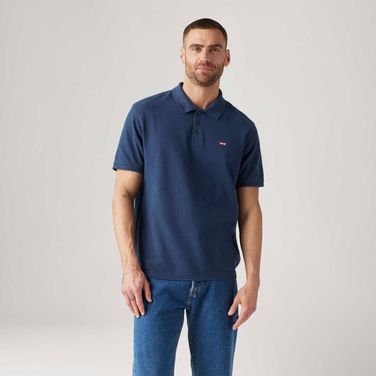Camisa Polo Levi's® Housemark Azul Marinho Manga Curta