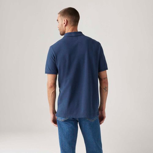 Camisa Polo Levi's® Housemark Azul Marinho Manga Curta