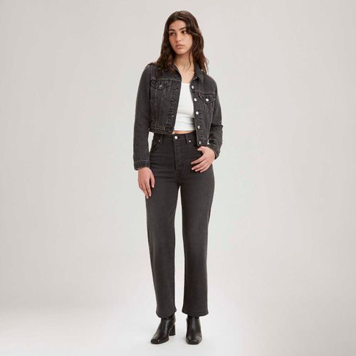 Calça Jeans Levi's® Ribcage Straight Ankle Preta