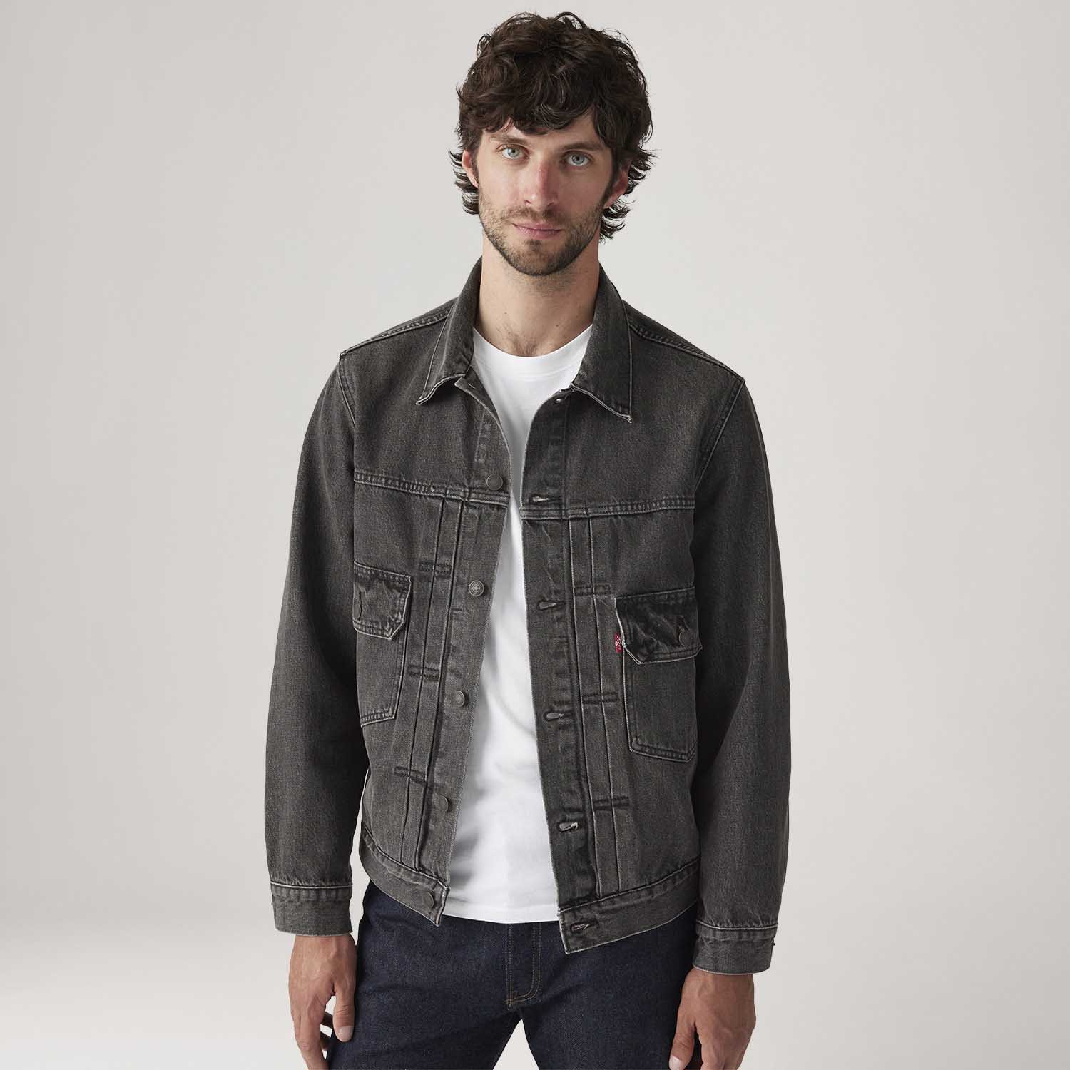 【S size】Levi's TYPE II LEATHER JACKET Jaqueta Levi's® Trucker Type II Preta - Levi's® Brasil