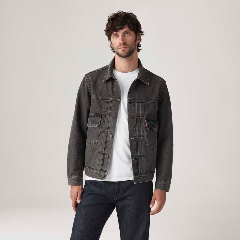 Levi’s TYPE Ⅱ TRUCKER LEATHER JACKET Jaqueta Levi's® Trucker Type II Preta - Levi's® Brasil