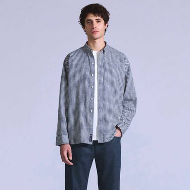 Camisa Levi's® Blue Tab Relaxed Manga Longa Xadrez