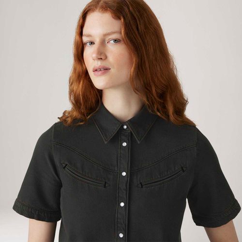 Camisa Levi's® Rinoa Camp Shirt Manga Curta Preta