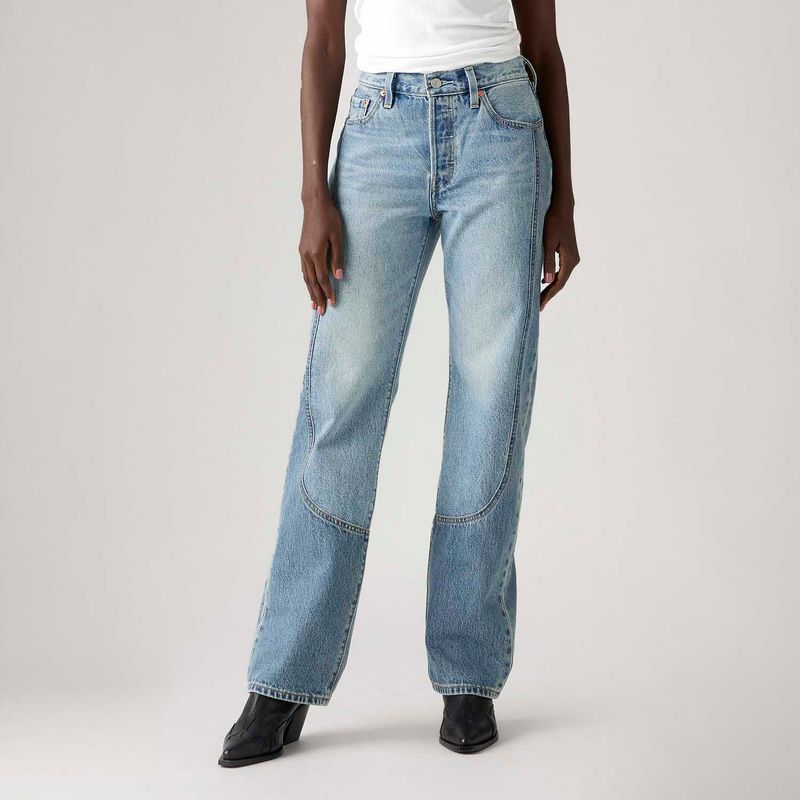 Calça Jeans Levi's® 501® 90's Western Chaps Lavagem Média - Levi's