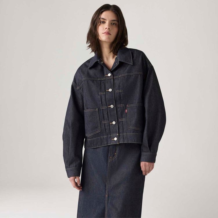 Jaqueta Jeans Levi's® Wellthread Trucker Iris Type II Lavagem