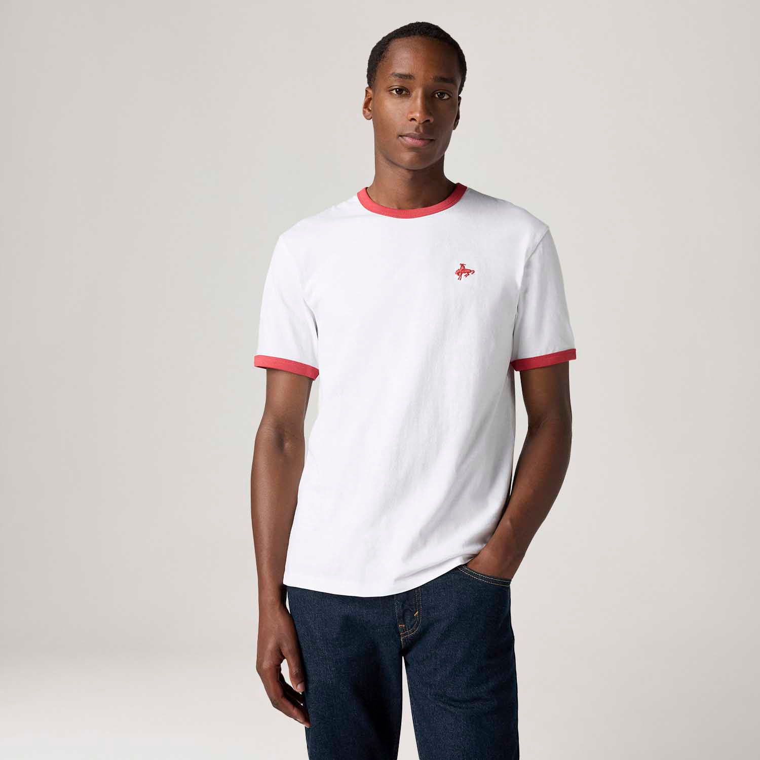 Camiseta Levi's® Retro Ringer Branca | FastStore PDP