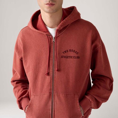 Moletom Levi's® Two Horse com Zípper e Capuz Vermelho
