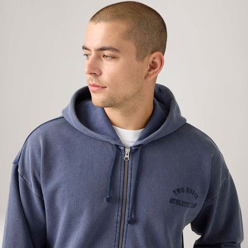 Moletom Levi's® Two Horse com Zípper e Capuz Azul