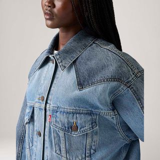 Jaqueta Jeans Levi's® 90's Western Pieced Trucker Lavagem Média