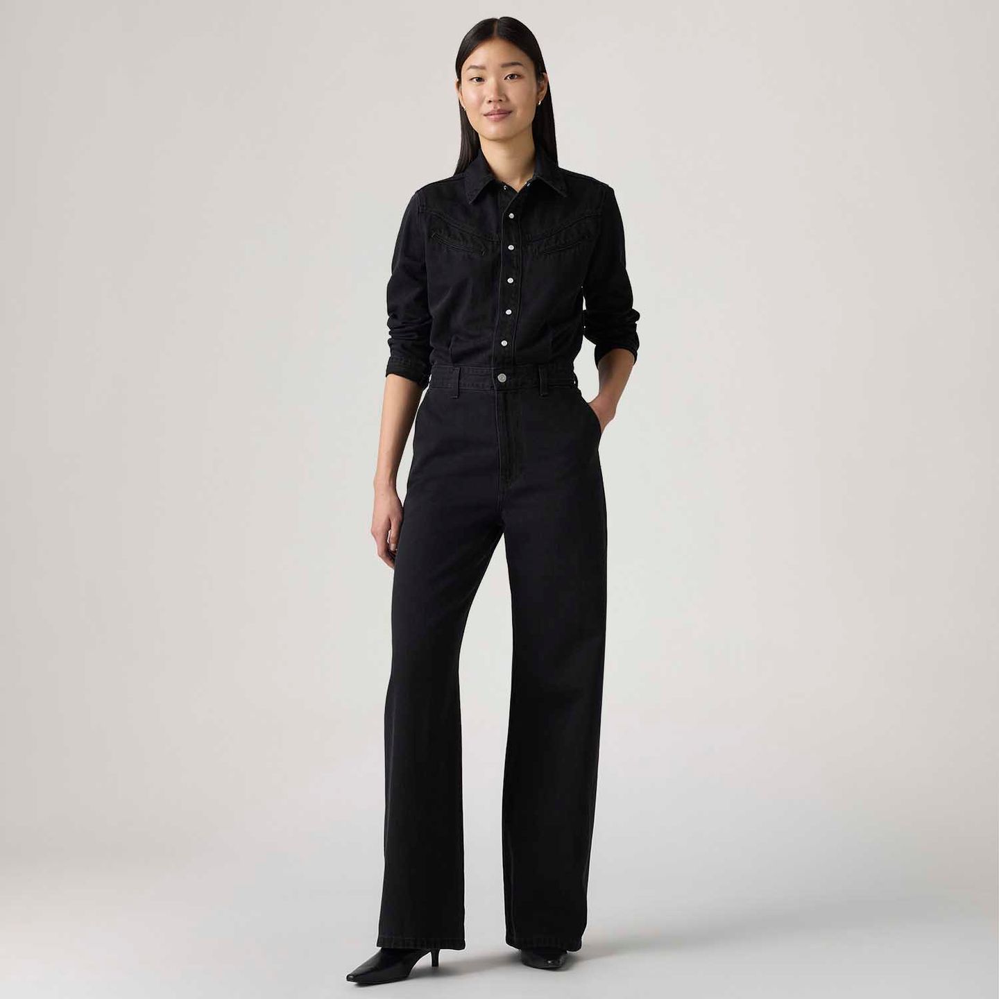 Macacão Levi's® Rinoa Wide Leg Preto - Levi's® Brasil