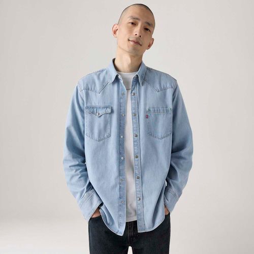 Camisa Jeans Levi's® Barstow Special Manga Longa Lavagem Clara