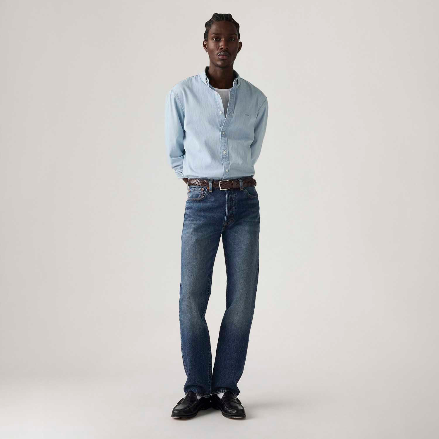 Calça Jeans Levi's® 501® Original Thermodapt Lavagem Escura