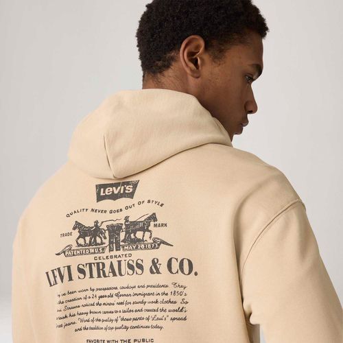 Moletom Levi's® Relaxed Graphic com Capuz Bege