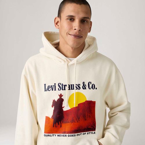 Moletom Levi's® Relaxed Graphic com Capuz Bege