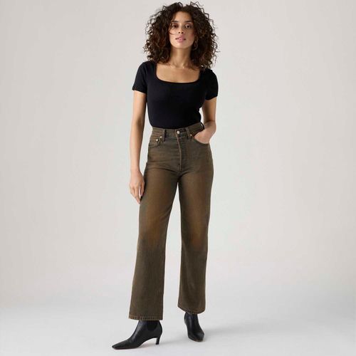 Calça Jeans Levi's® Ribcage Straight Ankle Marrom