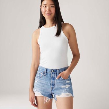 Shorts Jeans Levi's® 501® Original Lavagem Média