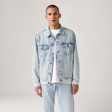 Jaqueta Jeans Levi's® Trucker Relaxed Lavagem Clara