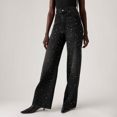 Calça Jeans Levi's® Ribcage Wide Leg Preta