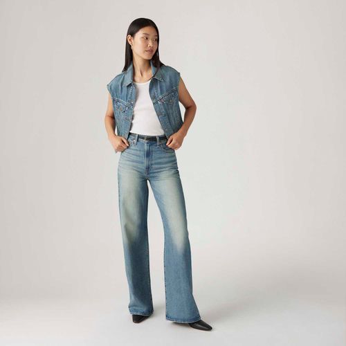 Calça Jeans Levi's® Ribcage Wide Leg Lavagem Média