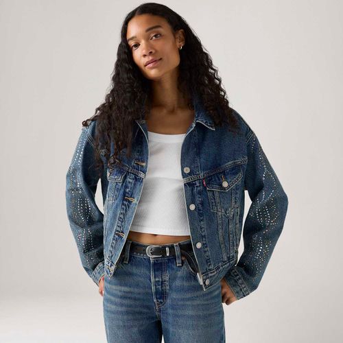Jaqueta Jeans Levi's® 90's Shrunken Trucker Lavagem Média