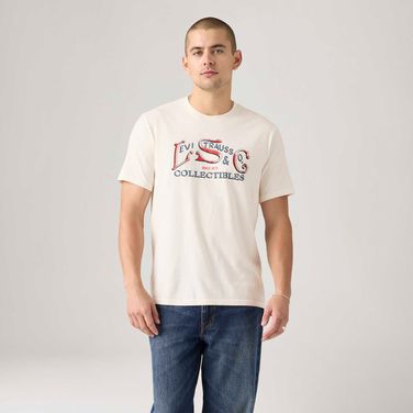 Camiseta Levi's® Relaxed Off White Manga Curta