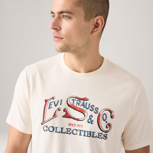 Camiseta Levi's® Relaxed Off White Manga Curta
