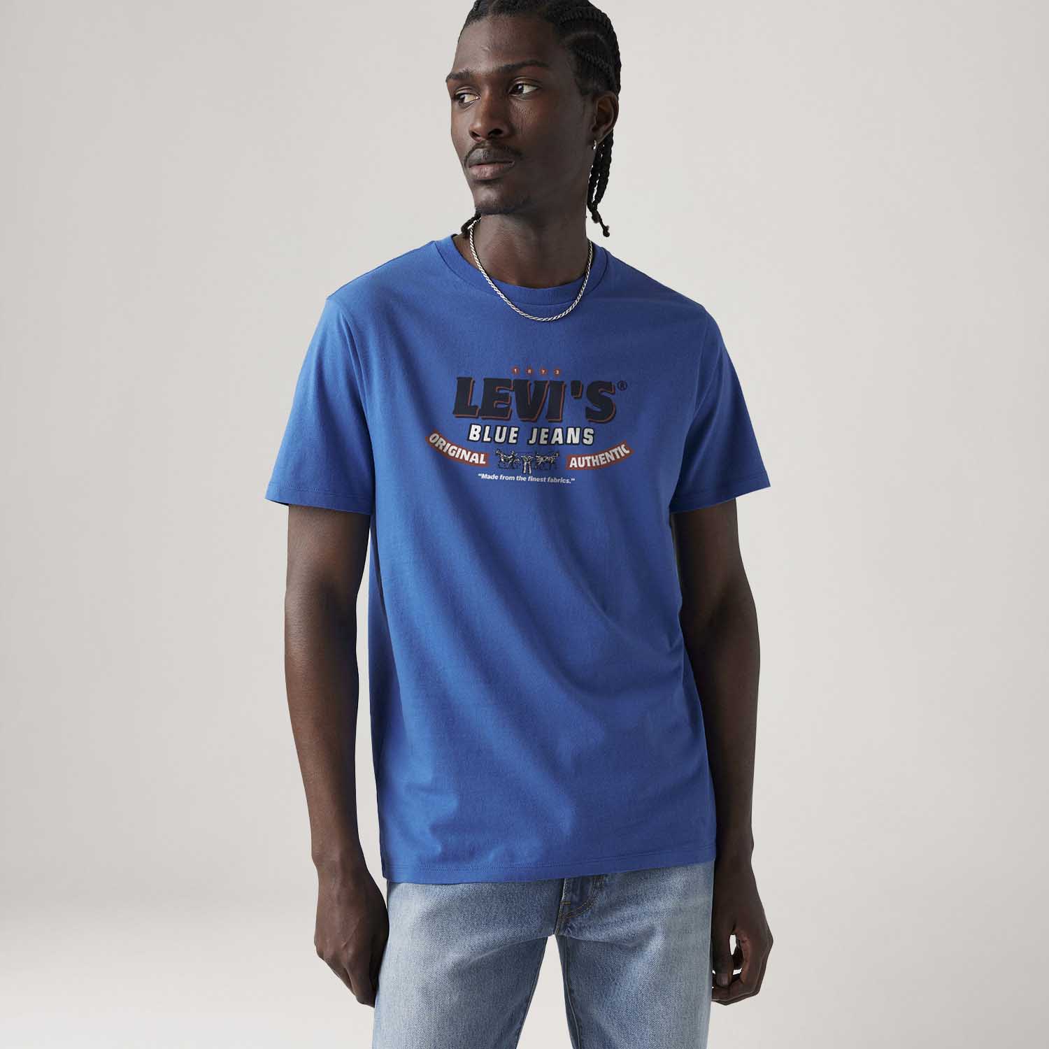 Camiseta Levi's® Graphic Crewneck Azul - Levi's® Brasil