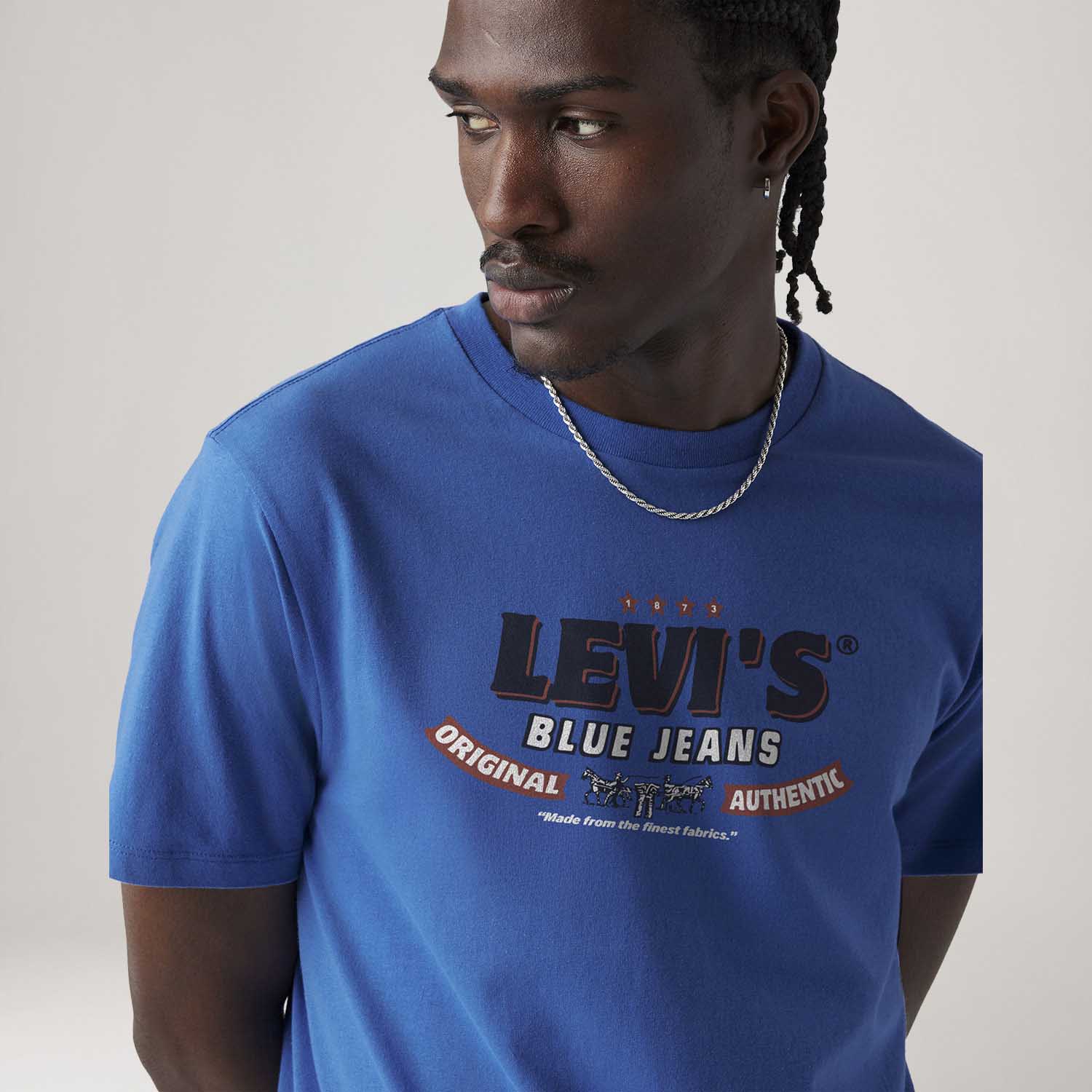 Camiseta Levi's® Graphic Crewneck Azul - Levi's® Brasil