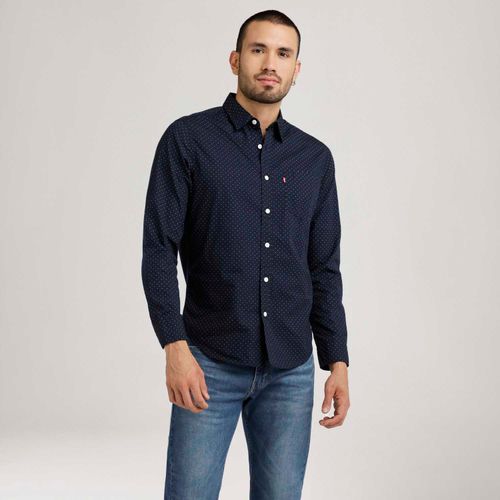 Camisa Levi's® Classic Standard Manga Longa Azul