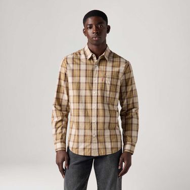 Camisa Levi's® Classic Standard Manga Longa Marrom