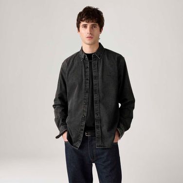 Camisa Levi's® Authentic Button Down Manga Longa Preta