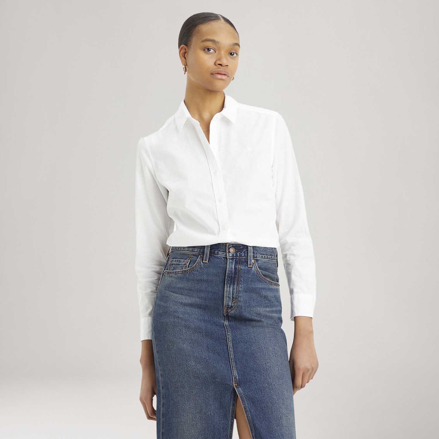 Camisa Levi's® The Classic Branca Manga Longa - Levi's® Brasil