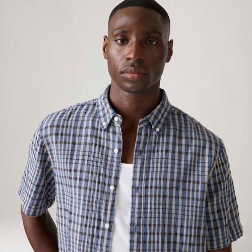 Camisa Levi's® Authentic Button Down Azul Manga Curta