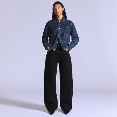 Calça Jeans Levi's® Blue Tab Drop Barrel Lavagem Escura