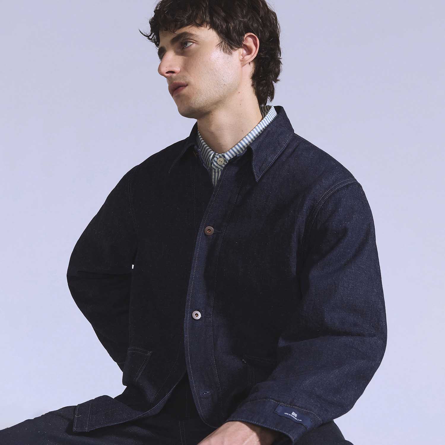 Casaco Jeans Levi's® Blue Tab Naval Sack Coat Lavagem Escura