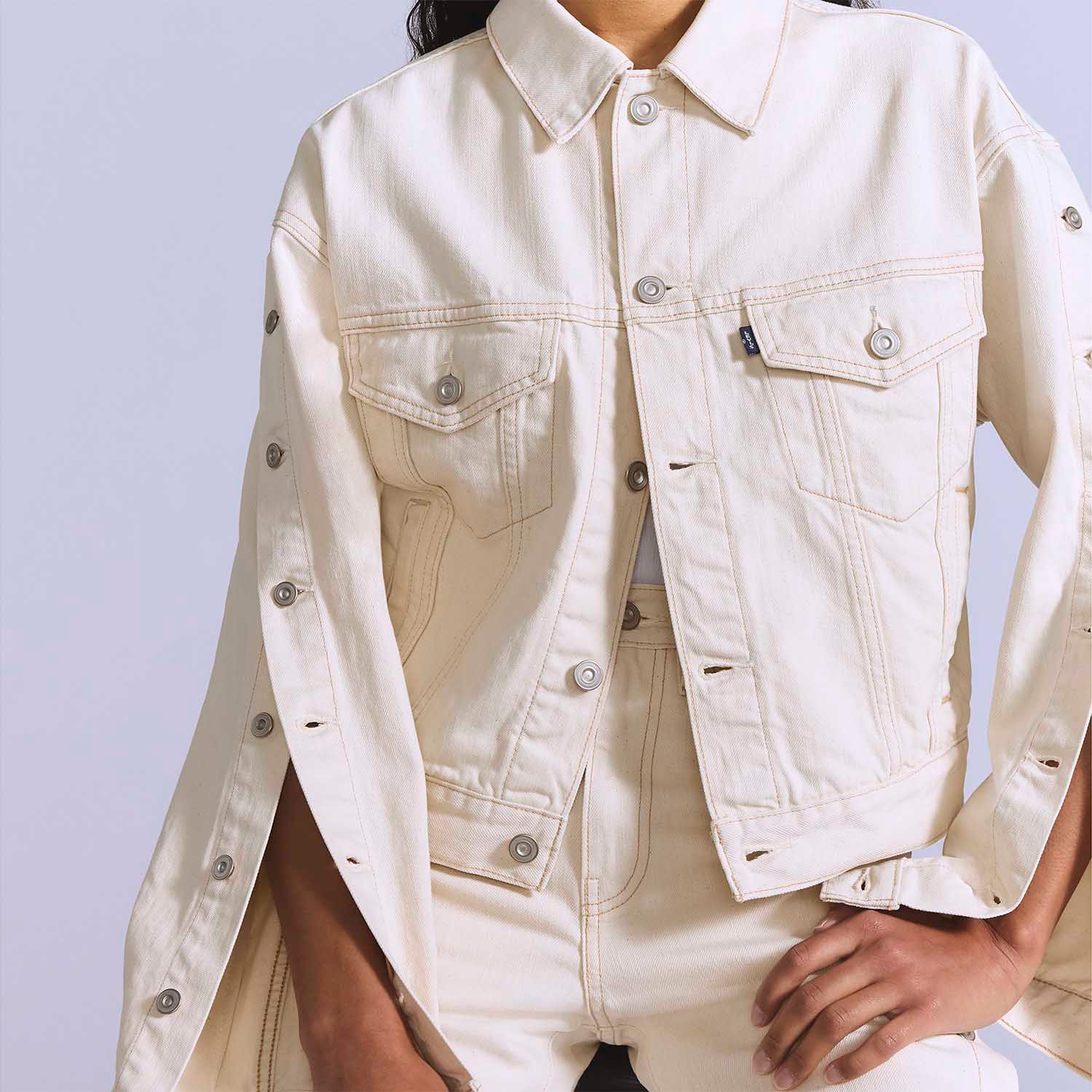 Jaqueta Jeans Levi's® Blue Tab Trucker Shank Off White - Levi's
