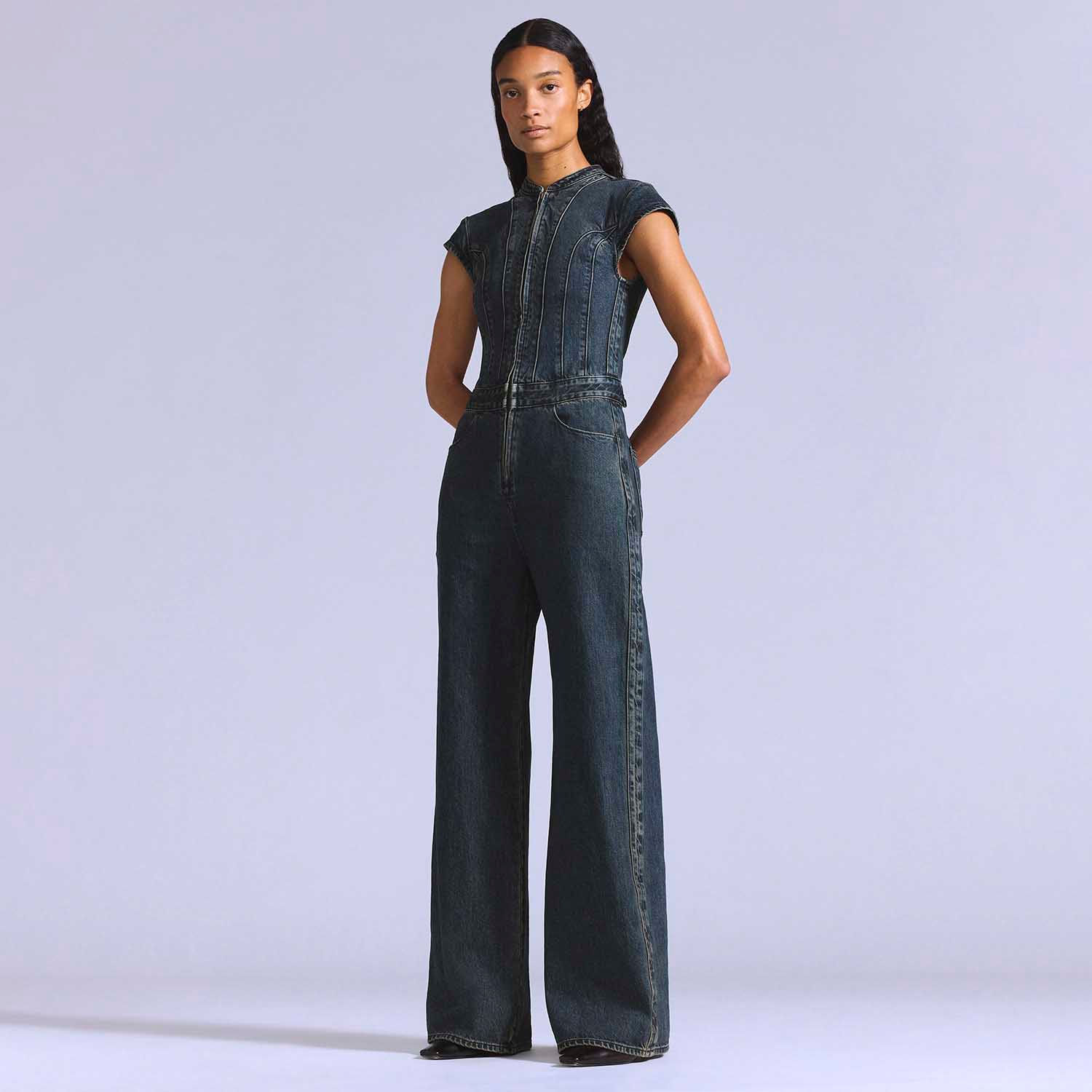 ★DENIM SABO 1️⃣ No.631 Macacão Jeans Levi's® Blue Tab Moto Jumpsuit Lavagem Escura