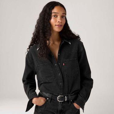 Camisa Levi's® Teodora Western Preta
