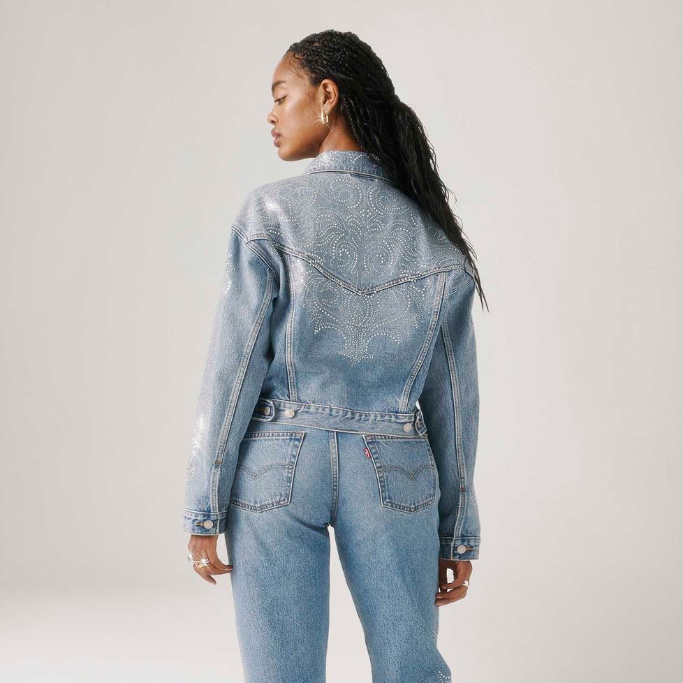 Jaqueta Jeans Levi's® 90's Shrunken Trucker Lavagem Clara