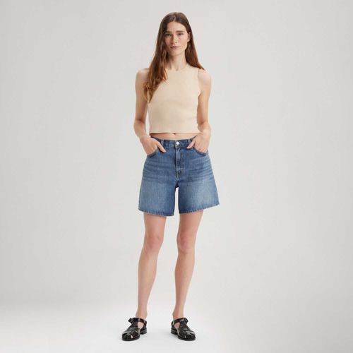 Short Jeans Levi's® High Baggy Lavagem Média