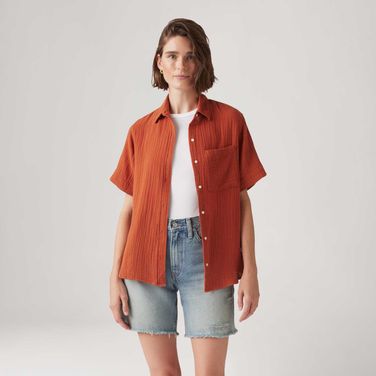 Camisa Levi's® Darlene Vermelha Manga Curta